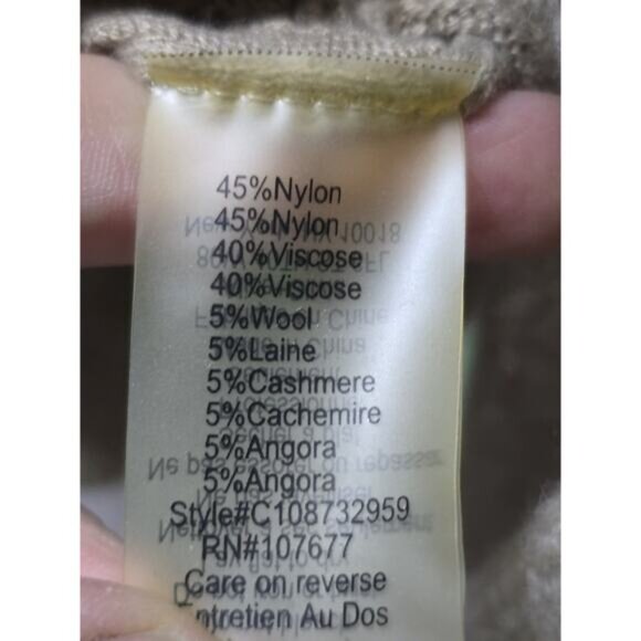 Alice + Olivia Beige Size Small Cashmere Blend Long Sl Sequins Boat Neck Sweater - Picture 5 of 7